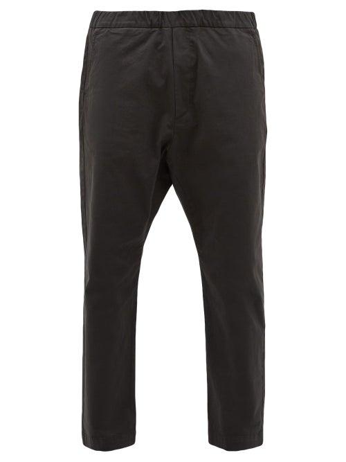 Matchesfashion.com Barena Venezia - Arenga Dropped Seat Cotton Blend Twill Chinos - Mens - Grey