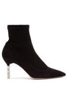 Matchesfashion.com Sophia Webster - Coco Suede Ankle Boots - Womens - Black