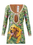 Matchesfashion.com Ashish - Golden Meadow Faux-pearl Sequinned Mini Dress - Womens - Multi
