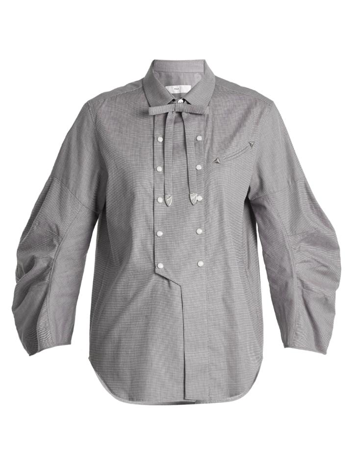 Toga Detachable-bow Cotton Shirt