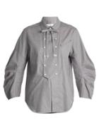 Toga Detachable-bow Cotton Shirt
