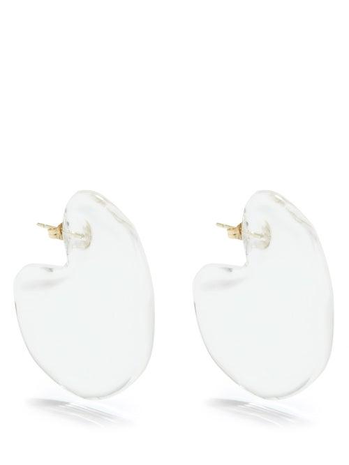 Annika Inez - Glassy Glass & 14kt Gold Earrings - Womens - Clear