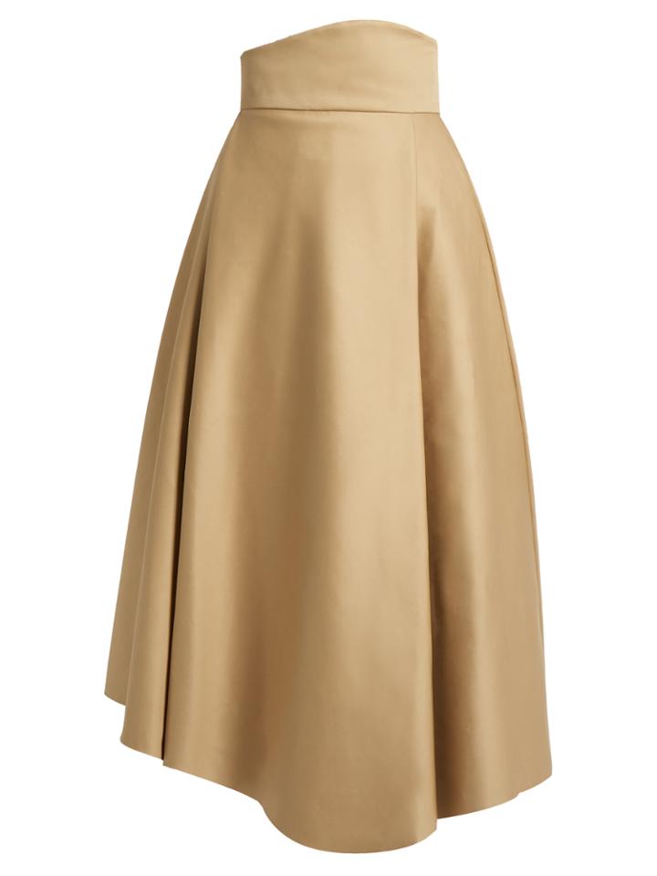 A.w.a.k.e. Asymmetric Double-faced Cotton Skirt