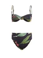 Matchesfashion.com Haight - Floral Print Bikini - Womens - Black Print