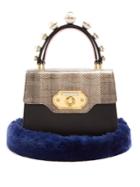 Dolce & Gabbana Welcome Snakeskin And Leather Bag