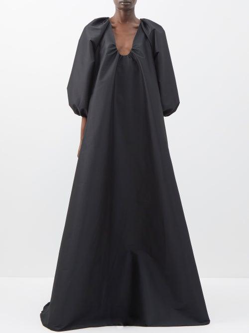 Bernadette - George Puff-sleeve Taffeta Gown - Womens - Black