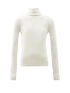 Matchesfashion.com La Collection - Frederica Roll-neck Merino-wool Sweater - Womens - White