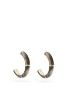 Matchesfashion.com Retrouvai - Petrified Wood & 14kt Gold Hoop Earrings - Womens - Brown Multi