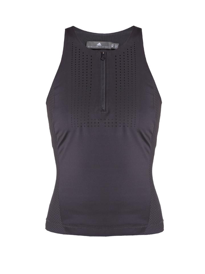 Adidas By Stella Mccartney Run Mesh-insert Performance Tank Top