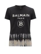 Matchesfashion.com Balmain - Logo-print Cotton-jersey T-shirt - Mens - Black