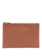 Matchesfashion.com Bottega Veneta - Intrecciato Leather Pouch - Womens - Nude