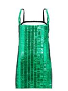 The Attico - Rue Scoop-back Sequinned Mini Dress - Womens - Green