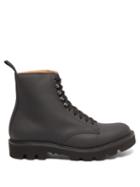Grenson - Jude Rubberised-leather Lace-up Boots - Mens - Black