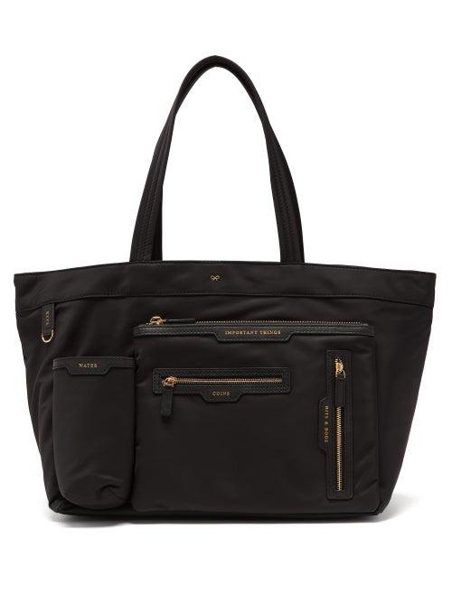 Matchesfashion.com Anya Hindmarch - Multi-pocket Recycled-fibre Tote Bag - Womens - Black