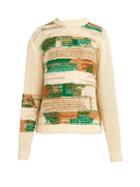 Matchesfashion.com Acne Studios - Abstract Jacquard Knit Sweater - Mens - White