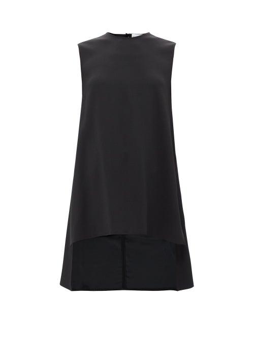 Raey - Sleeveless Split-hem Crepe Top - Womens - Black
