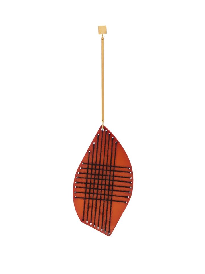 Roksanda Thread-detail Wooden-drop Single Earring