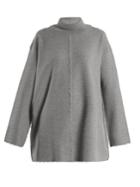 Stella Mccartney Roll-neck Raw-seam Wool Sweater