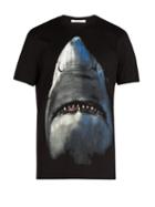 Matchesfashion.com Givenchy - Cuban Fit Shark Print Cotton T Shirt - Mens - Black
