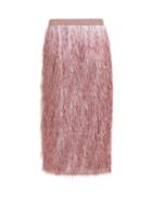 Matchesfashion.com Raey - Elasticated Waist Tinsel Midi Skirt - Womens - Pink
