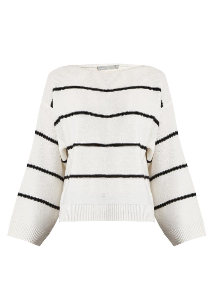 Vince Oversized Striped Cashmere Sweater