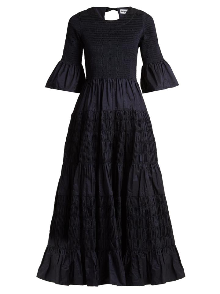 Molly Goddard Shaan Shirred-taffeta Maxi Dress