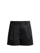 Matchesfashion.com Isabel Marant Toile - Olbia Cotton Poplin Turn Up Shorts - Womens - Black