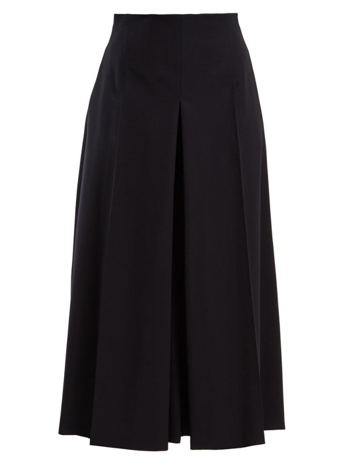 Alexander Mcqueen Wide-leg Grain De Poudre Wool Culottes