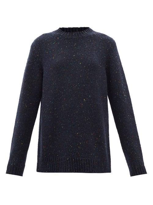 Gabriela Hearst - Alfie Mlange-cashmere Sweater - Womens - Black Blue