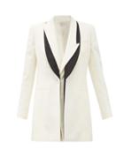 Matchesfashion.com Alexander Mcqueen - Double-lapel Wool-blend Twill Jacket - Womens - Ivory Multi
