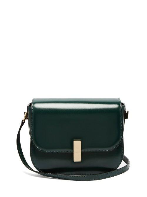 Matchesfashion.com Valextra - Iside Cross Body Leather Bag - Womens - Dark Green