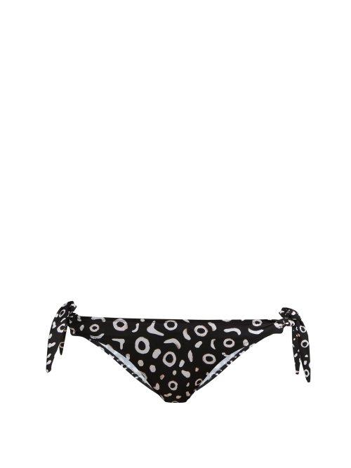 Matchesfashion.com Fisch - Marigot Side Tie Bikini Briefs - Womens - Black White