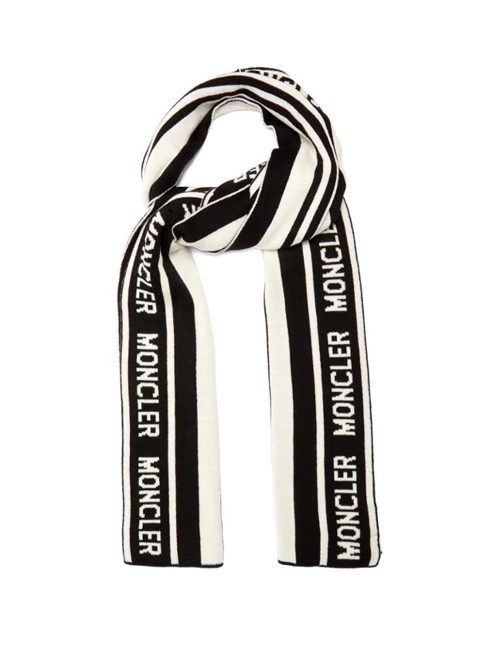 Moncler Logo-jacquard Wool Scarf