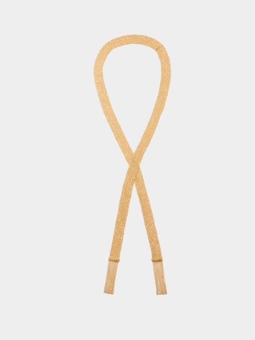 Carolina Bucci - Florentine Finish 18kt Gold Tassel Scarf - Womens - Yellow Gold