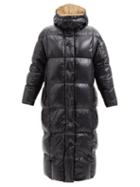 Moncler - Parnaiba Quilted Lacquered-nylon Down Coat - Womens - Black