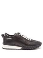 Dsquared2 - Striped Leather Trainers - Mens - Black White