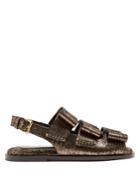 Marni Triple-bow Slingback Leather Sandals
