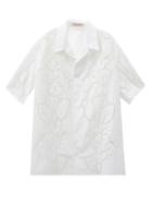 Valentino - Floral-cutout Cotton-poplin Shirt - Mens - White