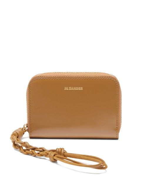Jil Sander - Tangle Small Leather Wallet - Womens - Khaki