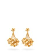 Matchesfashion.com Oscar De La Renta - Geranium Drop Earrings - Womens - Gold