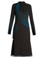 Matchesfashion.com Versace - Cut Out High Neck Layered Dress - Womens - Black Multi