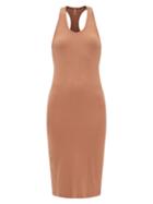 Commando - Racerback Ribbed Cotton-blend Jersey Midi Dress - Womens - Brown
