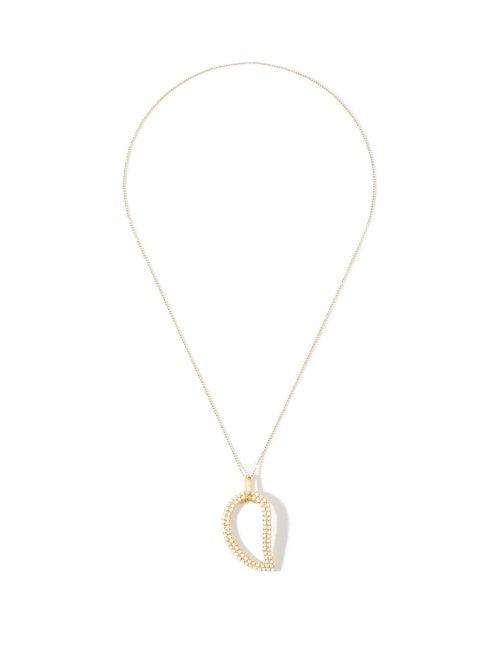 Matchesfashion.com Zeus + Dione - Lachouri Crystal & Gilded Pendant Necklace - Womens - White