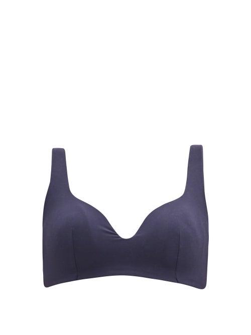 Matchesfashion.com Casa Raki - Sol Padded Bikini Top - Womens - Navy
