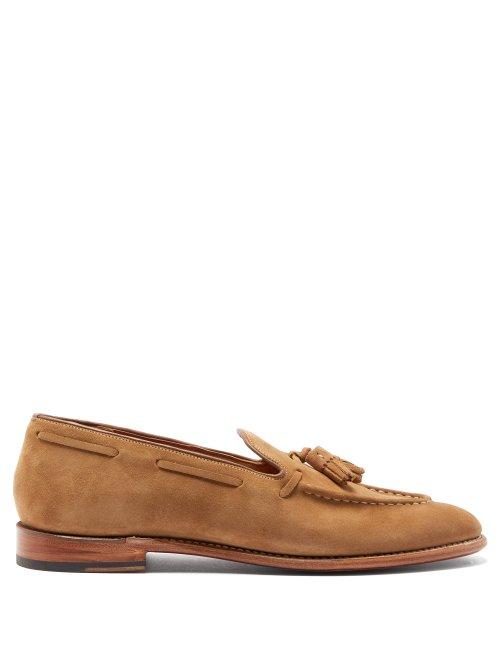 Matchesfashion.com Grenson - Scottie Tasseled Suede Loafers - Mens - Beige