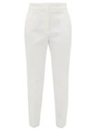 Matchesfashion.com Msgm - Tapered Crepe Trousers - Womens - White