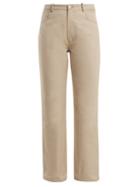 Matchesfashion.com Jw Anderson - Contrast Pocket Straight Leg Cotton Jeans - Womens - Ivory