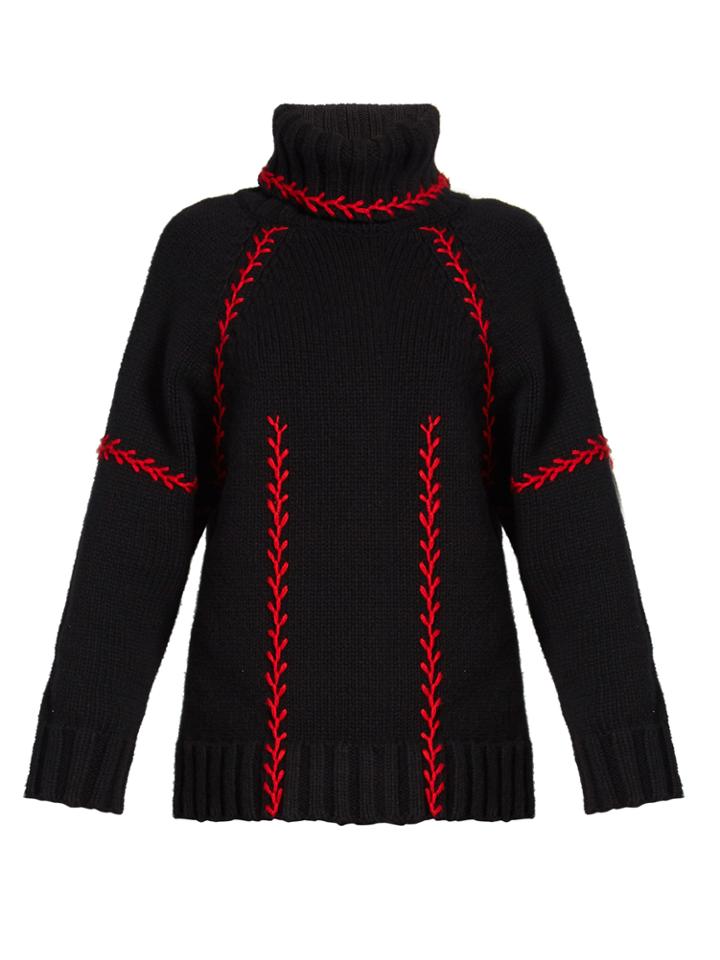 Alexander Mcqueen Contrast-stitch Oversized Cardigan