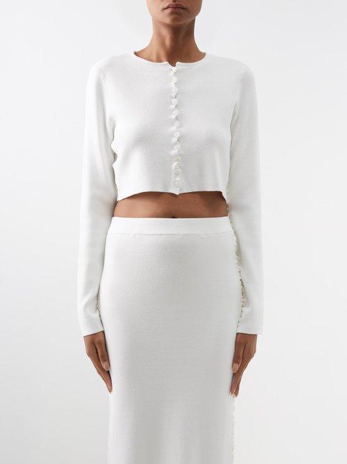Altuzarra - Haruni Buttoned Cropped Cardigan - Womens - White