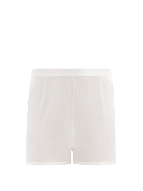 Ladies Lingerie La Perla - Silk-satin Pyjama Shorts - Womens - Ivory